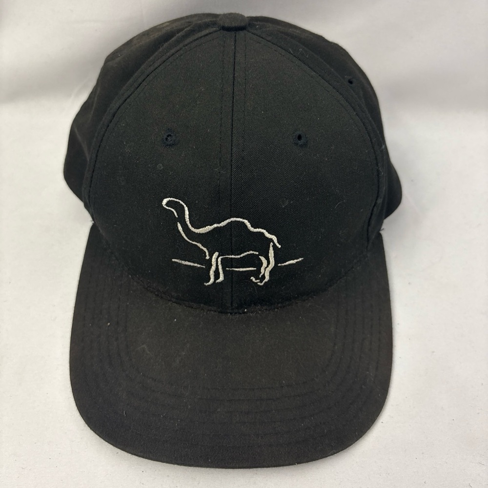 VINTAGE Camel Cigarettes Hat Mens OS Black White Joe Camel Snapback Cap 90s Hat - Picture 2 of 10